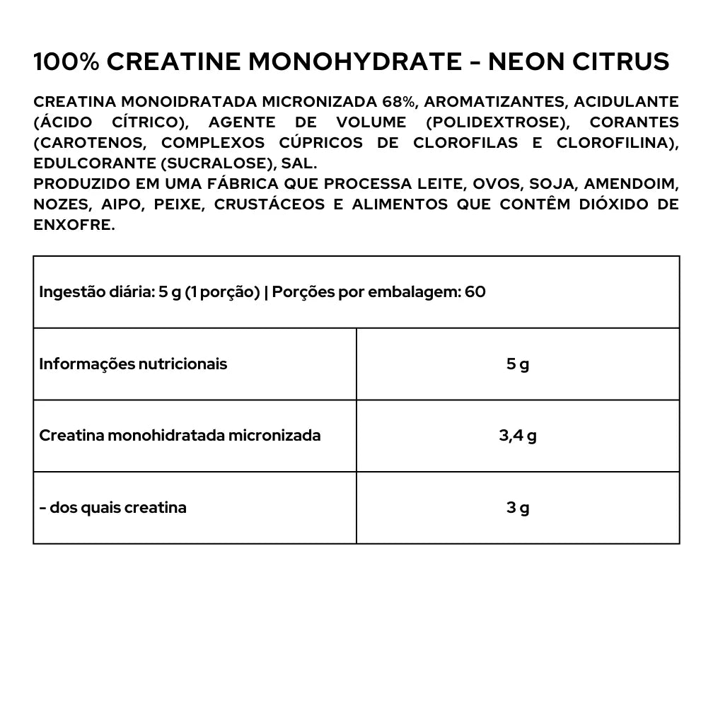 100% Creatine Monohydrate Com Sabor - 300g