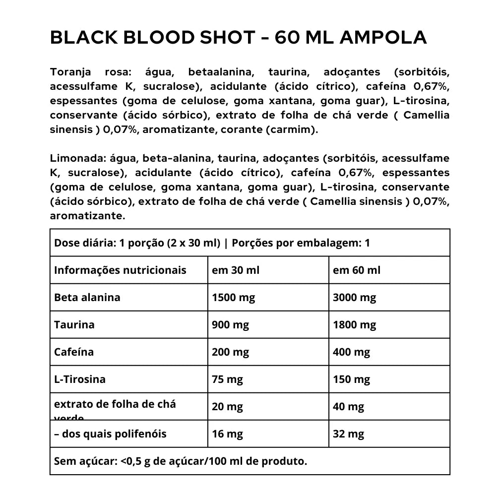 Black Blood Shot - 60 ml Ampule