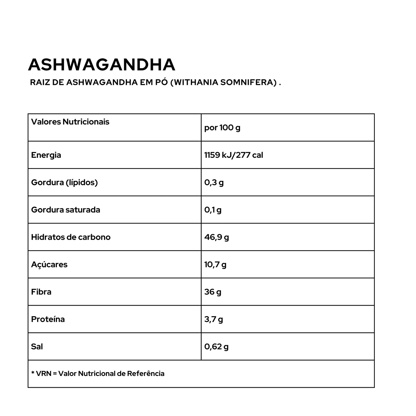 Ashwagandha Powder Bio - 125g