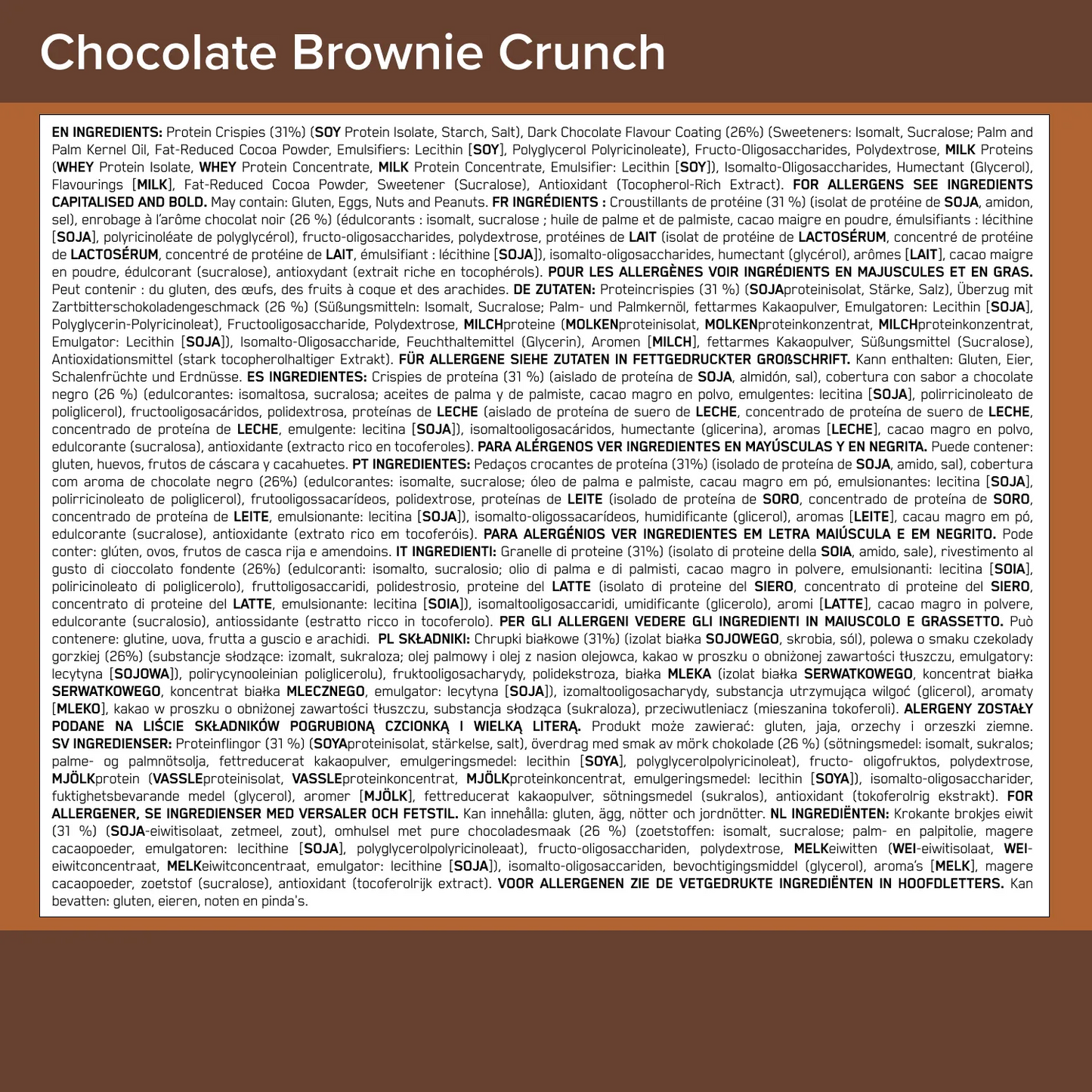 Barra de Proteína Chocolate Brownie Crunch