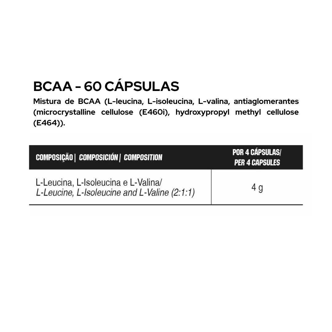 BCAA - 60 cápsulas