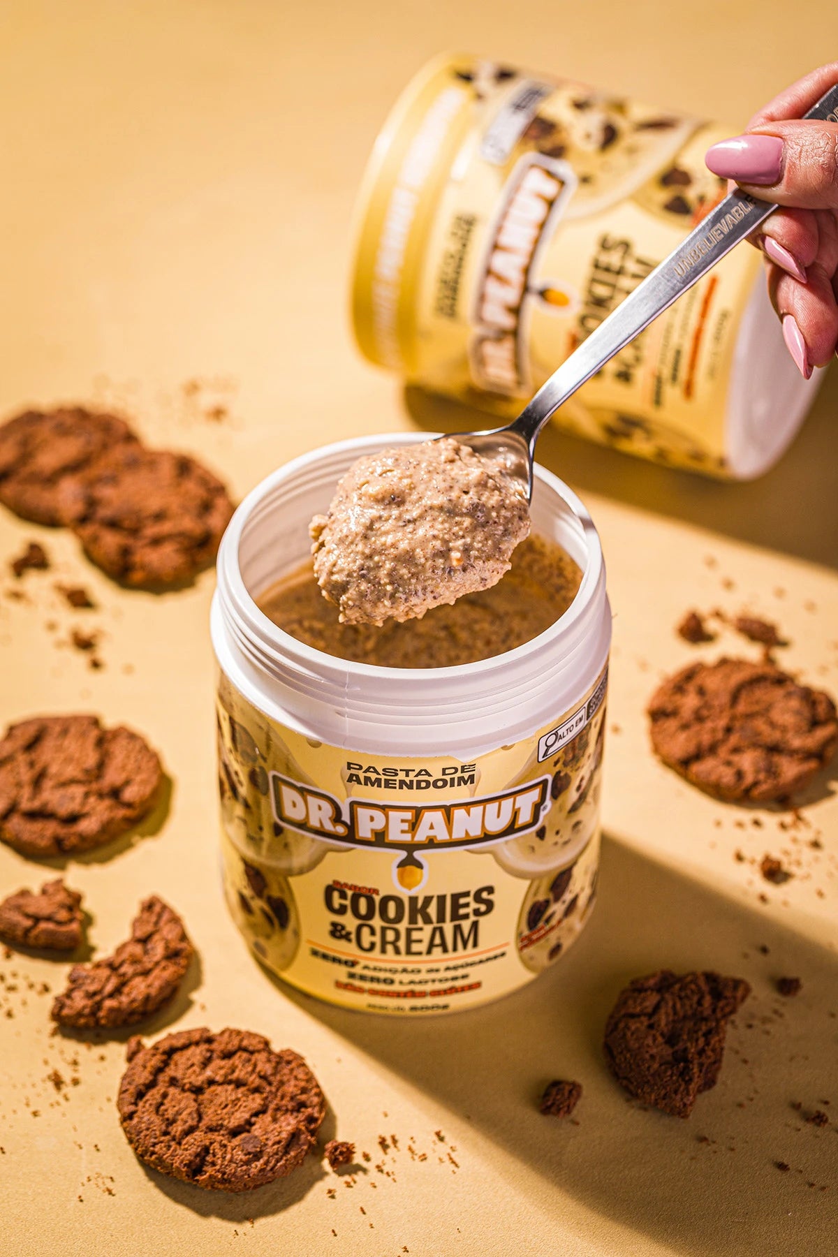 Manteiga de Amendoim Sabor Cookies & Cream