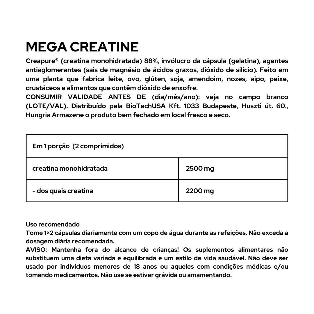 Mega Creatine - 120 cápsulas