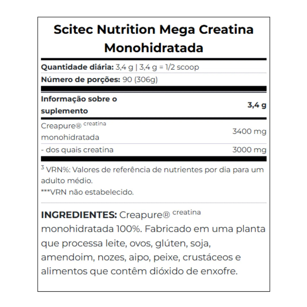 Mega Creatine Monohidrate Creapure - 306G