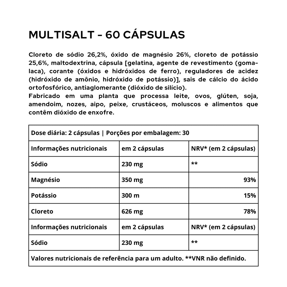 MultiSalt - 60 cápsulas