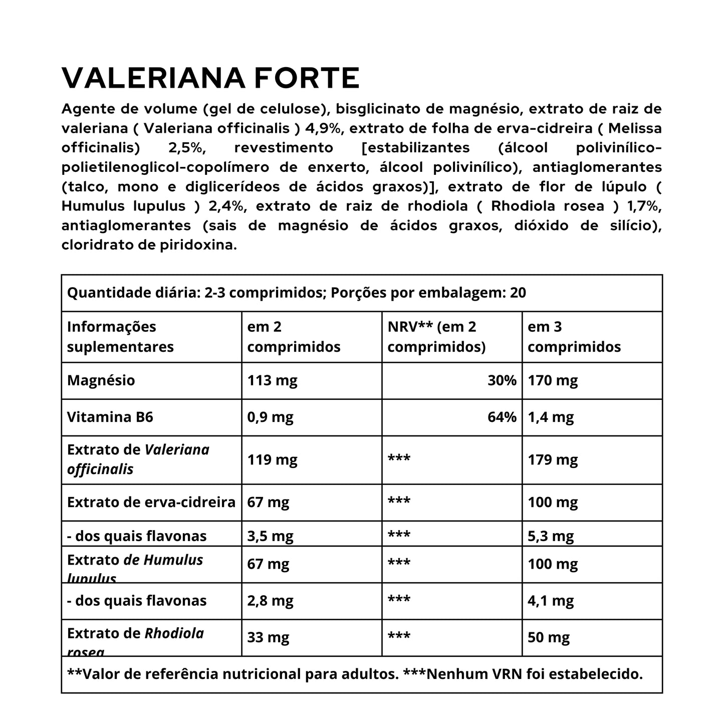VALERIANA FORTE