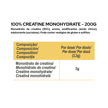 100% Creatine Monohydrate - 200g