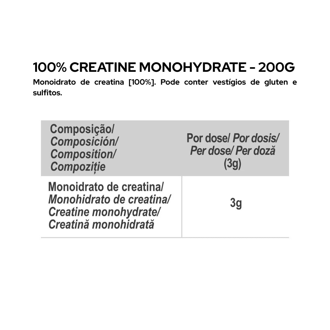 100% Creatine Monohydrate - 200g