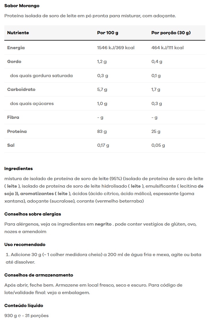 Gold Standard 100% Isolate Optimum Nutrition