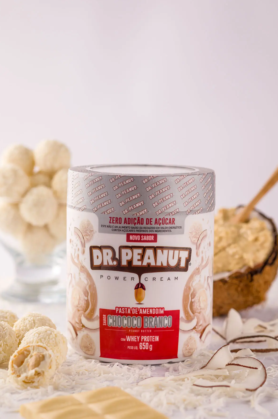 Manteiga de Amendoim Sabor Chococo Branco - Dr. Peanut