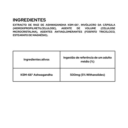 Ashwagandha KSM-66® - 60 Cápsulas