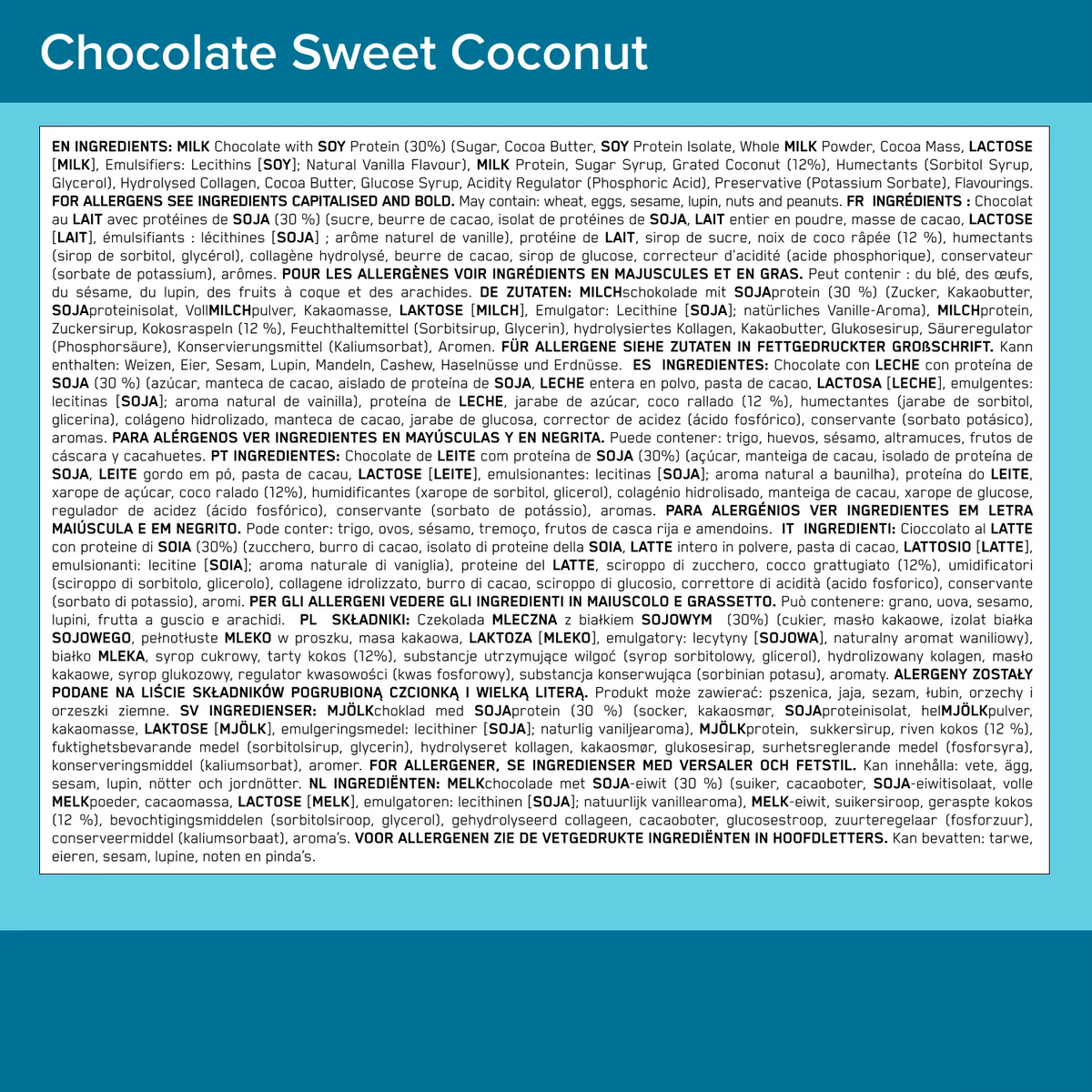Chocolate Sweet Coconut Protein Bar - 18g High Protein