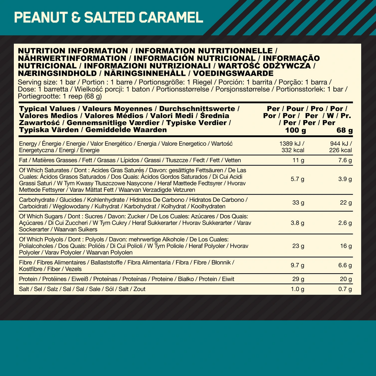 Peanut and Salted Caramel Whipped Protein Bar - 20g High Protien