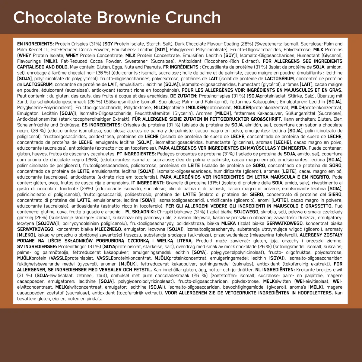 Chocolate Brownie Crunch Protein Bar - 20g High Protein