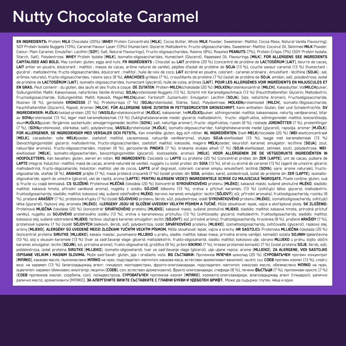 Nutty Chocolate Caramel Protein Bar - 20g High Protein