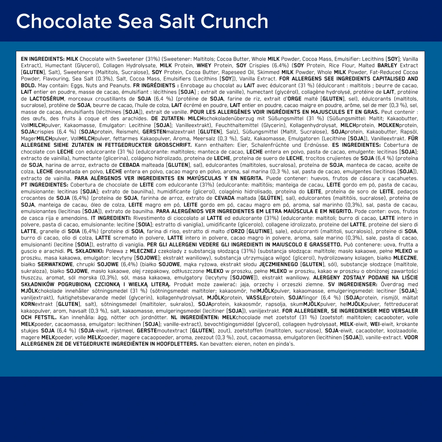 Chocolate Sea Salt Crunch Protein Bar