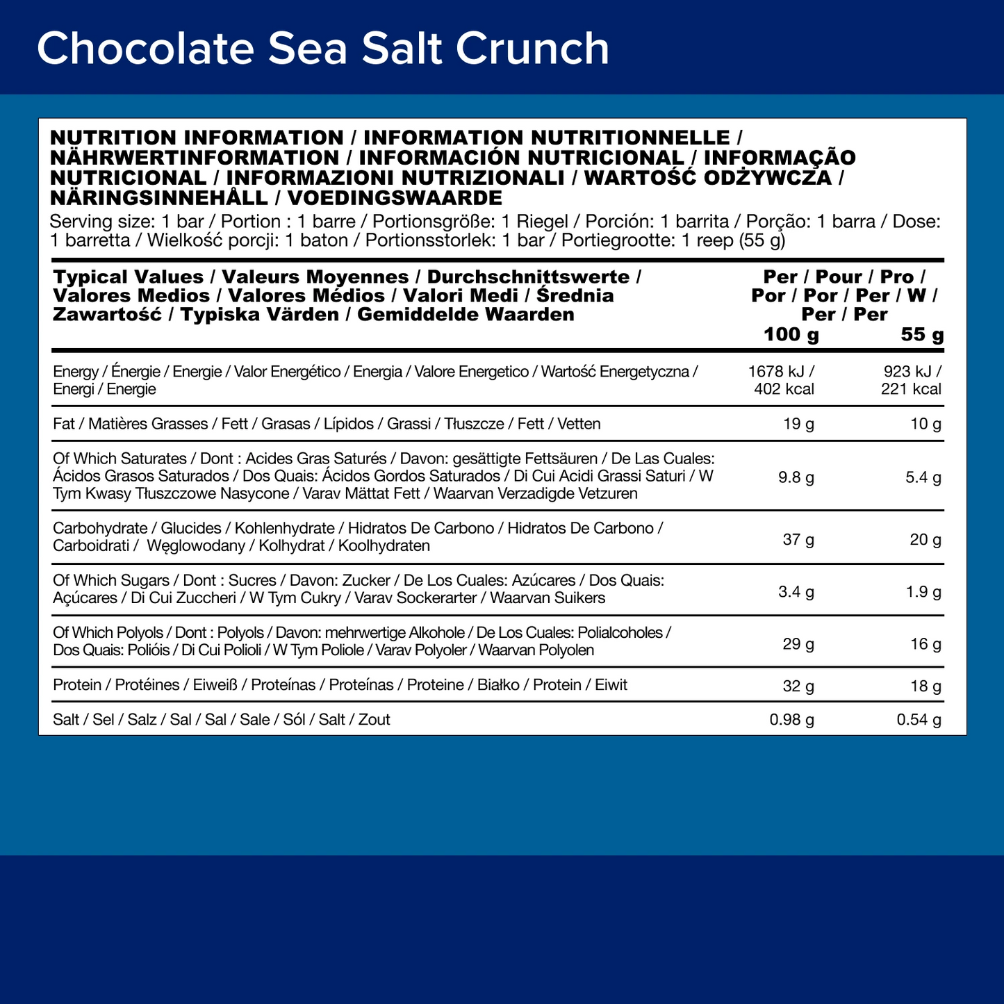 Chocolate Sea Salt Crunch Protein Bar