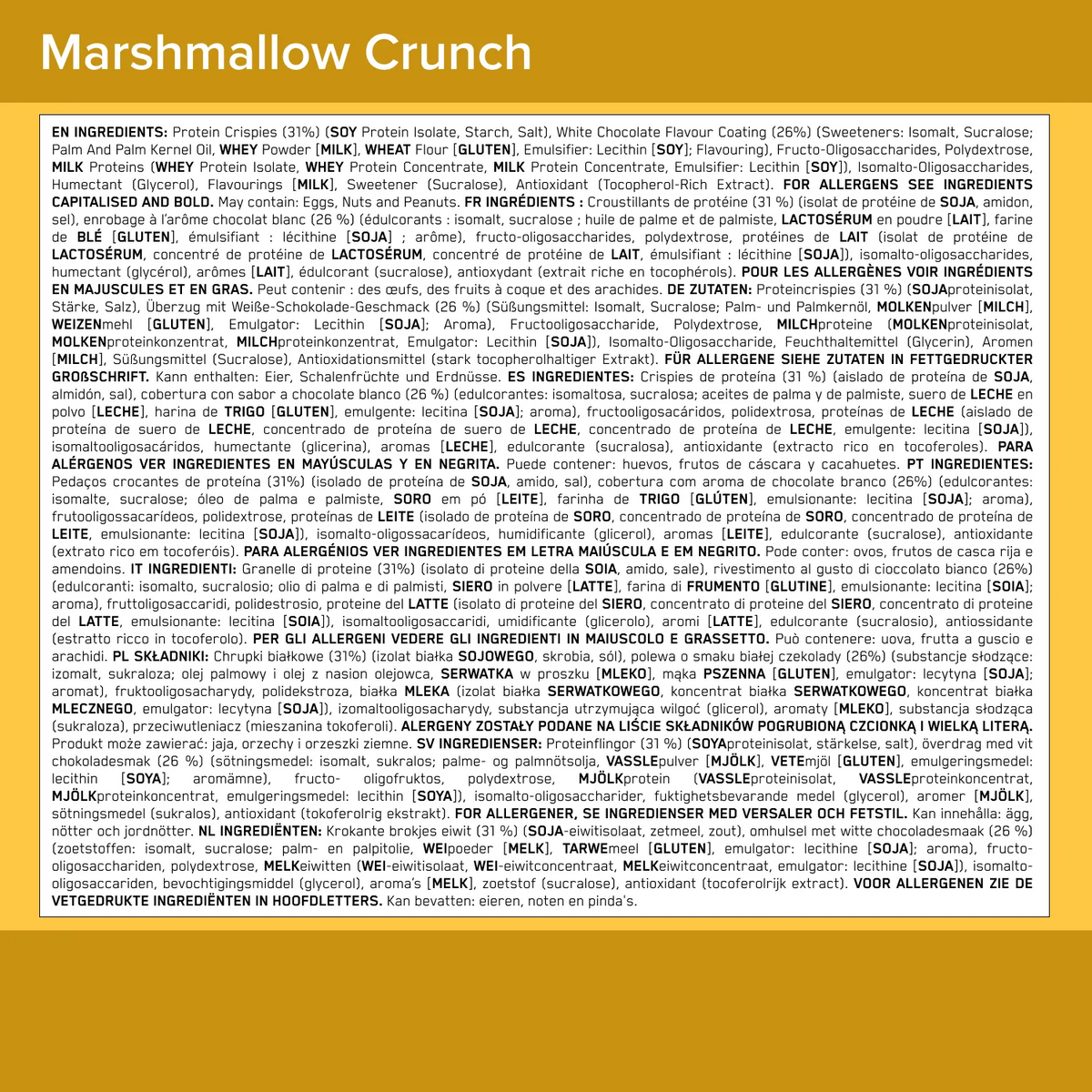 Marshmallow Crunch Protein Bar - 20g High Protein