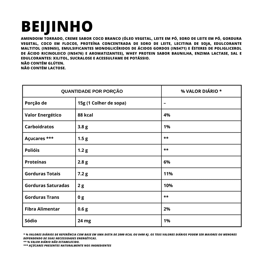 Manteiga de Amendoim Sabor Beijinho