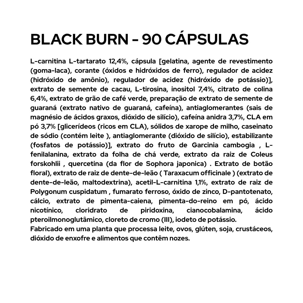 Black Burn - 90 Mega Cápsulas