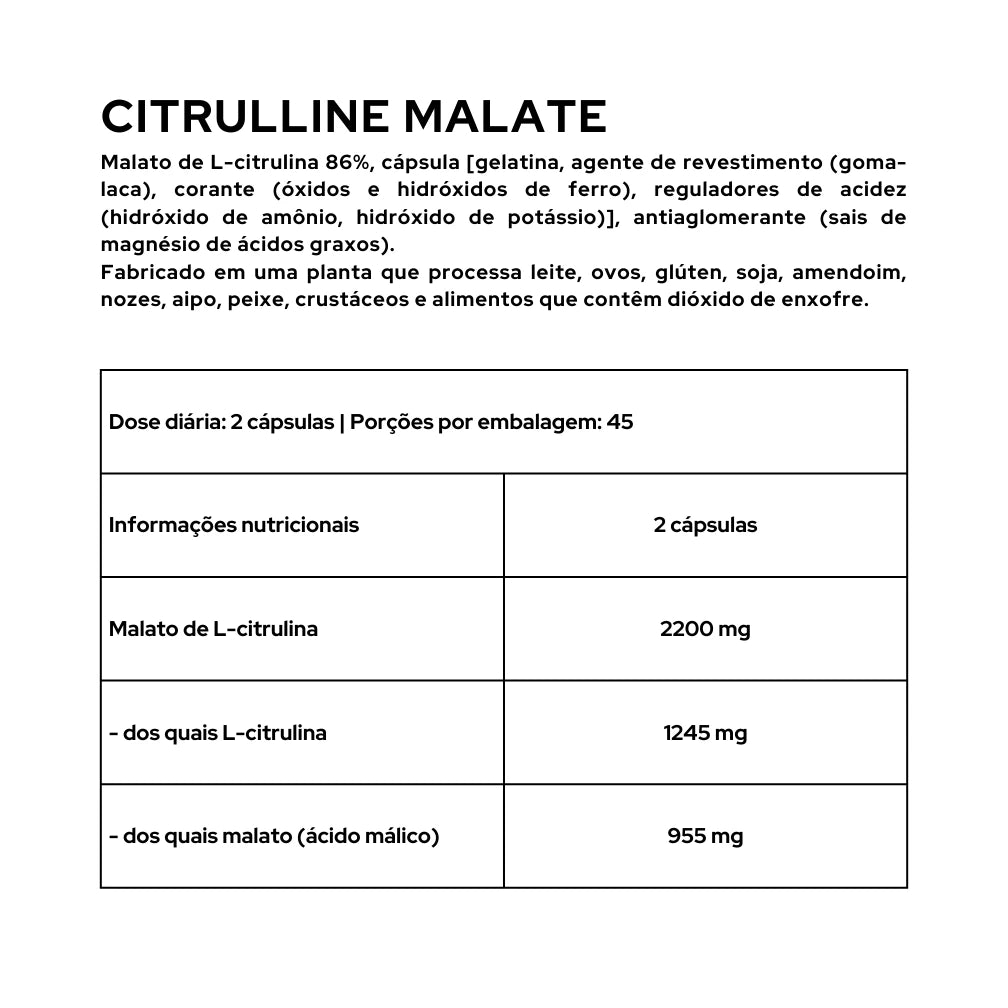 Citrulline Malate - 90 cápsulas