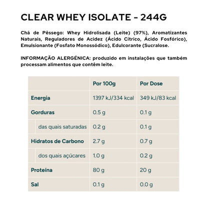 Clear Whey Isolate Myprotein Peach Tea - 244g