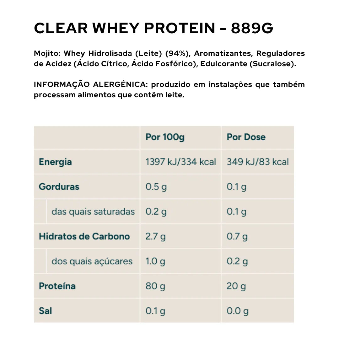 Clear Whey Isolate Myprotein - 889g