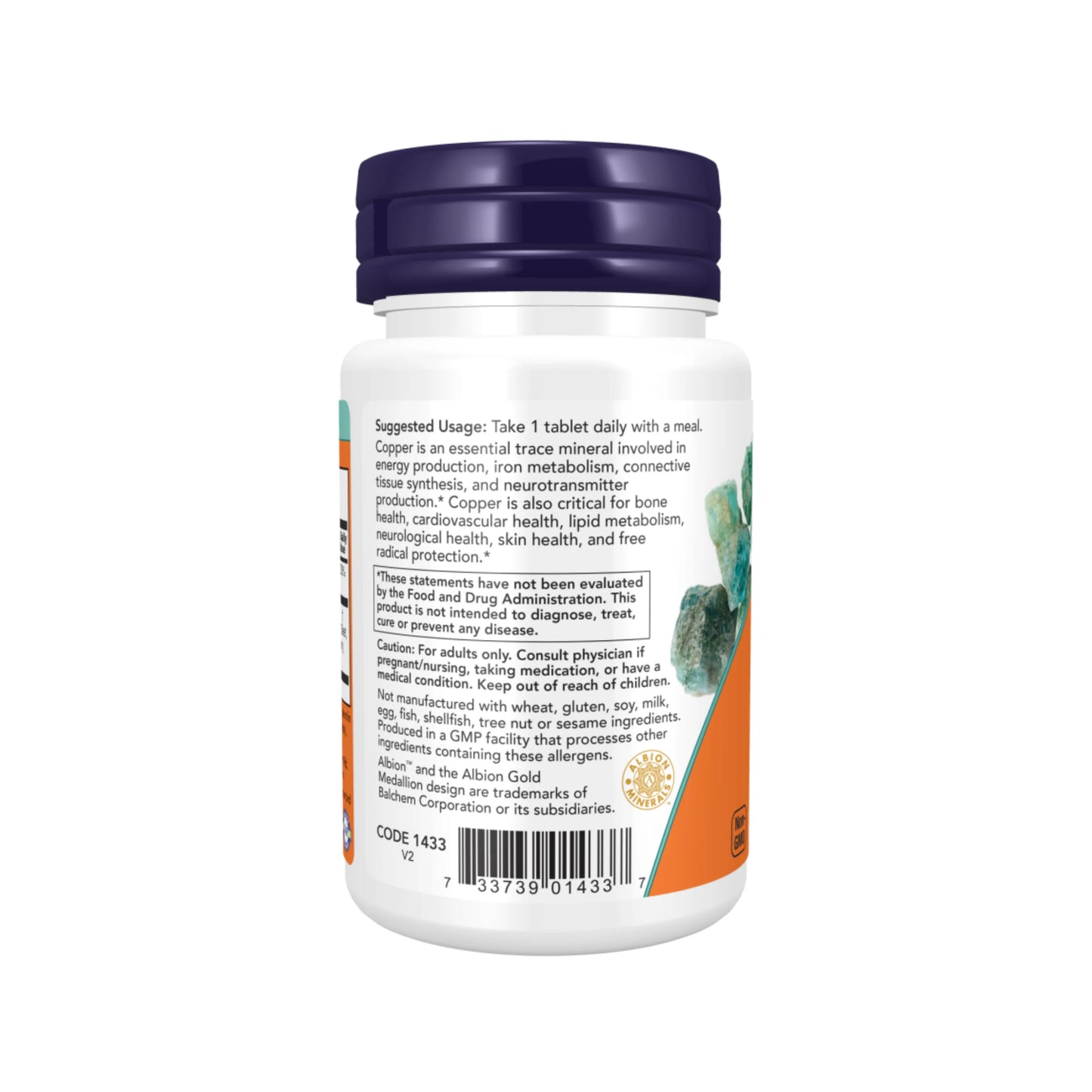 Copper Glycinate 3 mg - 120 Tablets