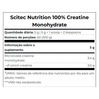 100% Creatine Monohydrate com sabor - 300g