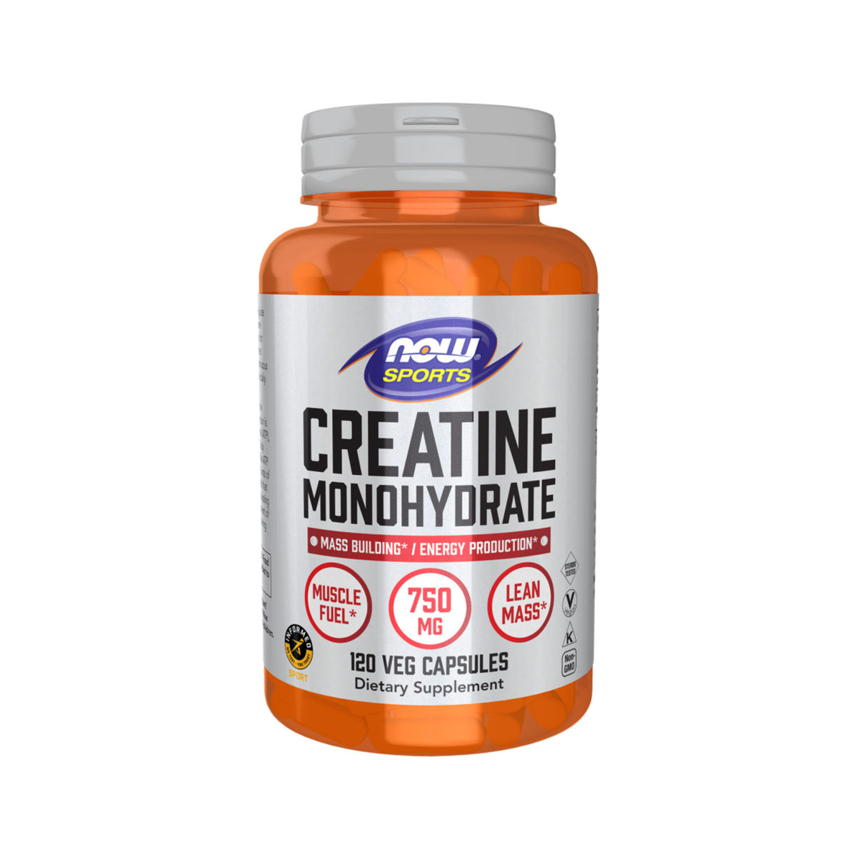 Creatine Monohydrate 750 mg 120 Veg Capsules