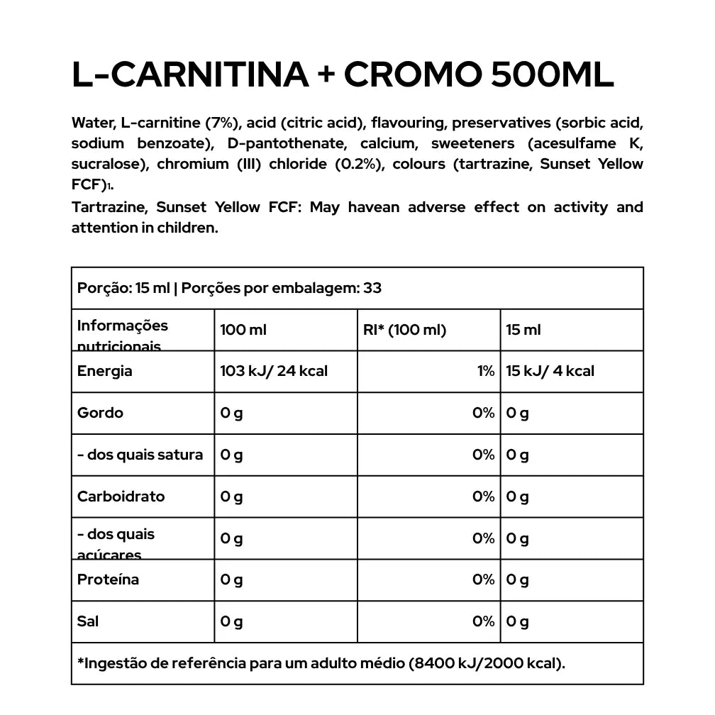 L-Carnitine + Chrome - 500 ml