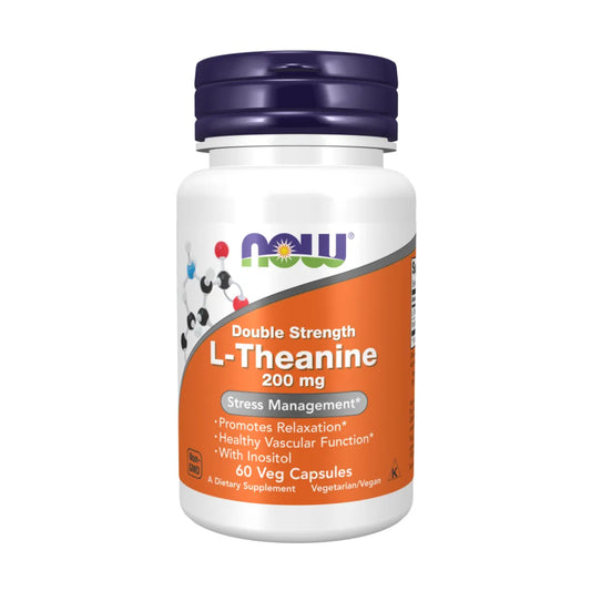 L-Theanine, Double Strength 200 mg - 60 Veg Capsules