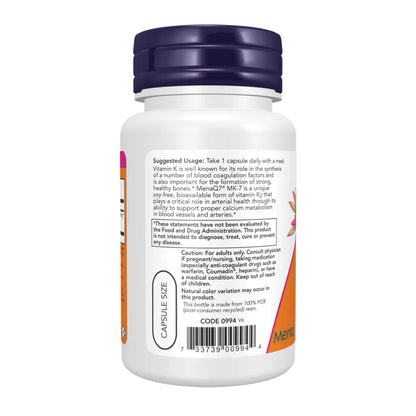 MK-7 Vitamin K-2 Extra Strength 300 mcg - 60 Capsules