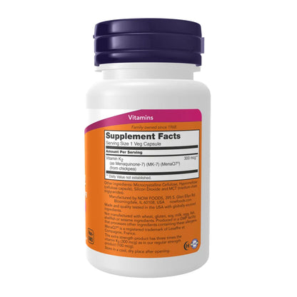 MK-7 Vitamin K-2 Extra Strength 300 mcg - 60 Capsules