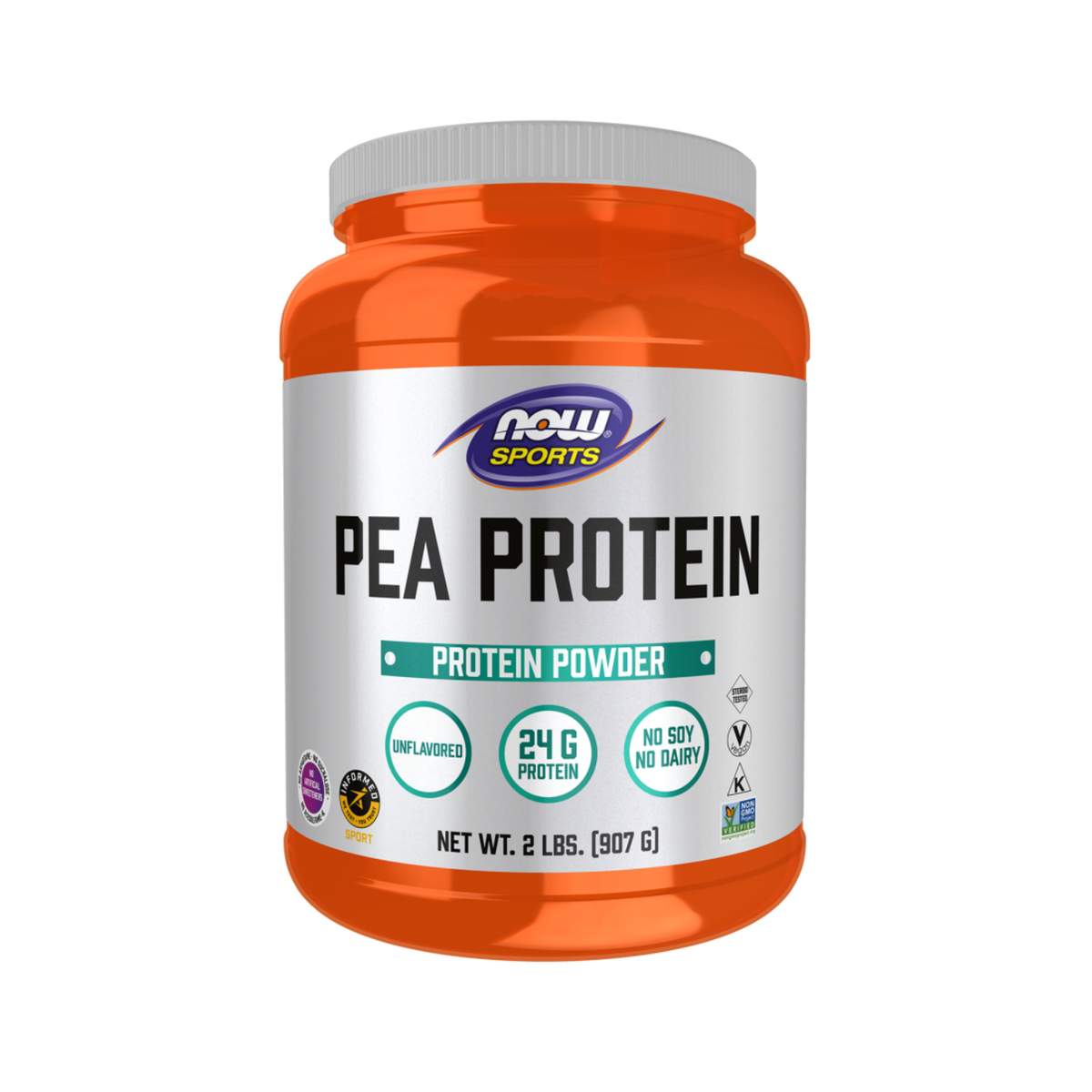 Pea Protein Unflavored Powder NOW Sports 907g