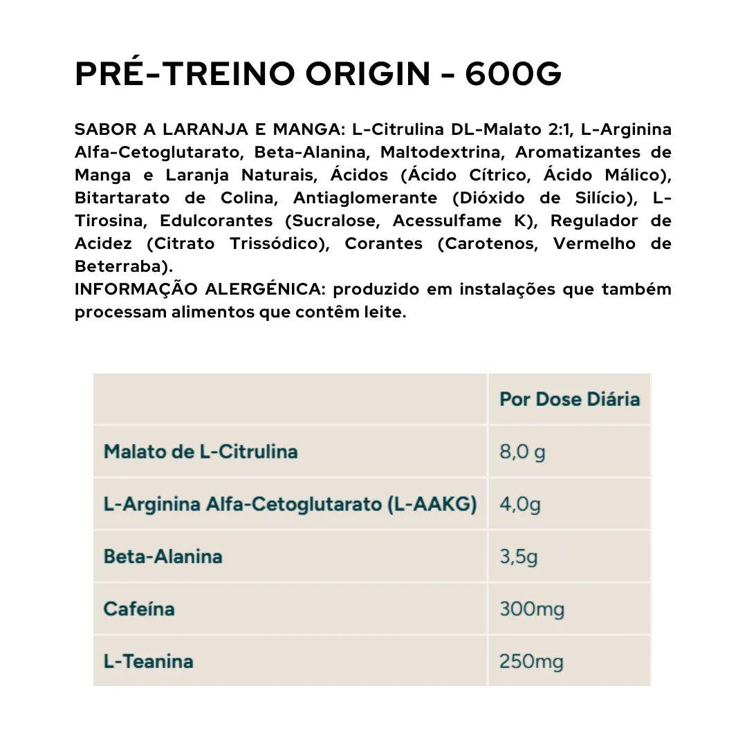 Pre-Treino Origin Myprotein - 600g