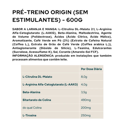 Pre-Treino Origin Myprotein - 600g