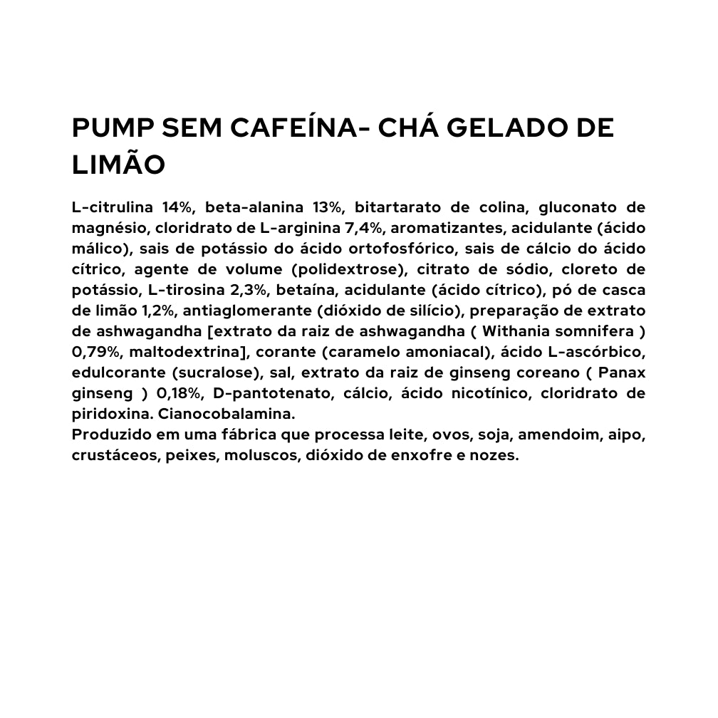 Pump Caffeine Free - 330 g