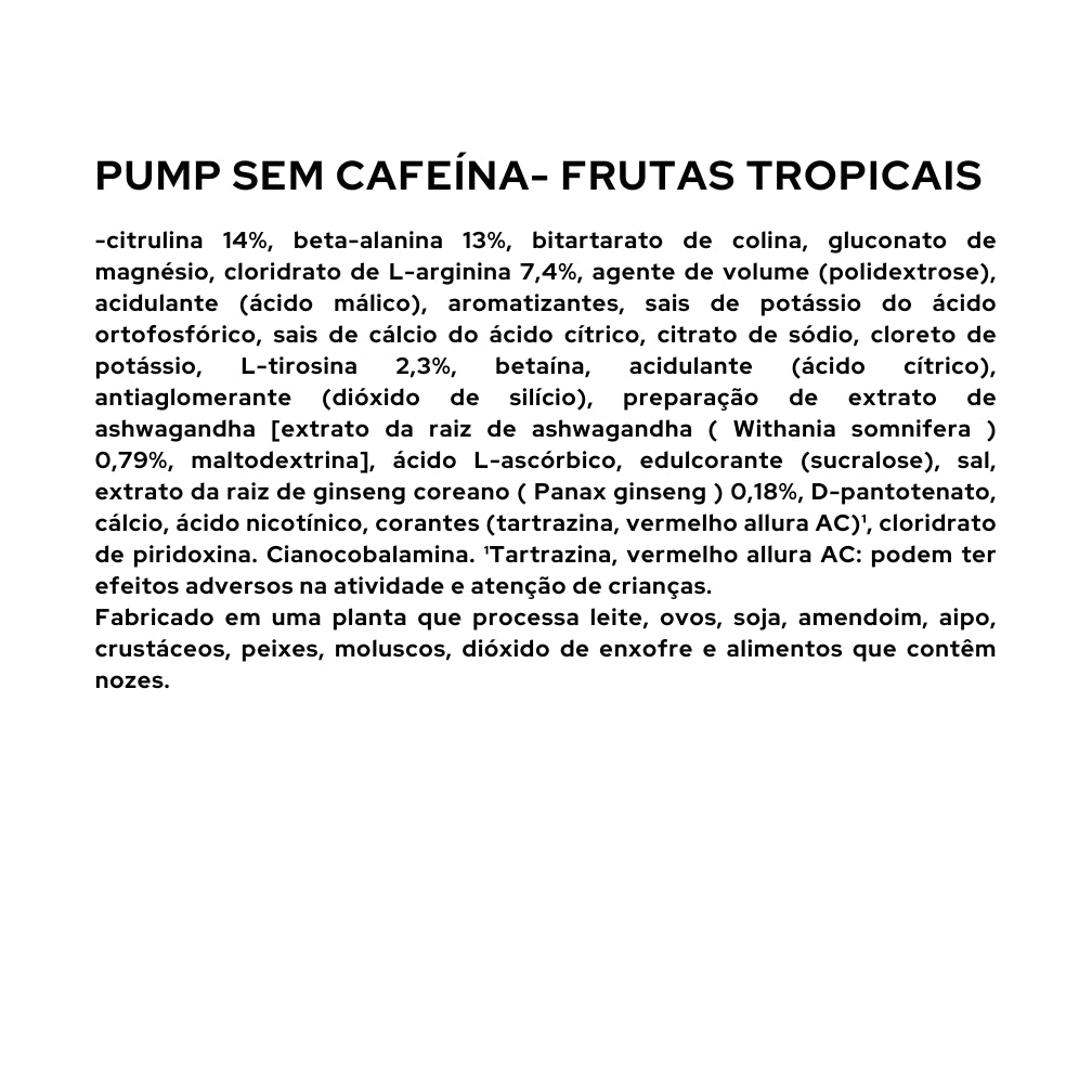 Pump Caffeine Free - 330 g