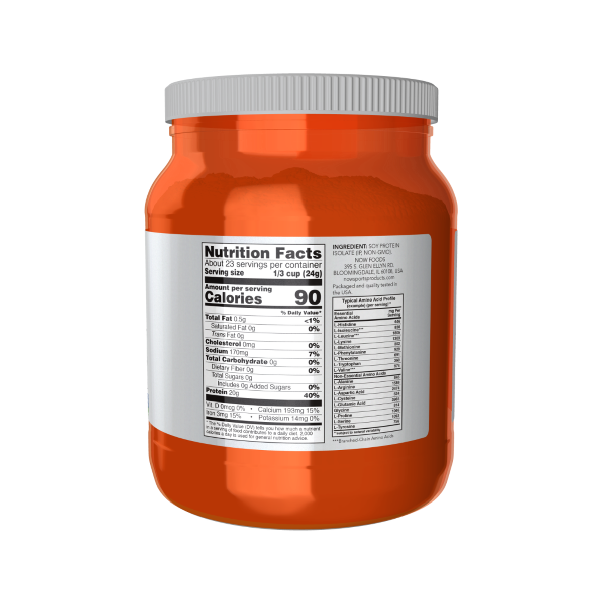 Soy Protein Isolate Powder Sem Sabor 544g