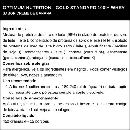 Whey Protein Gold Standard 100% Optimum Nutrition