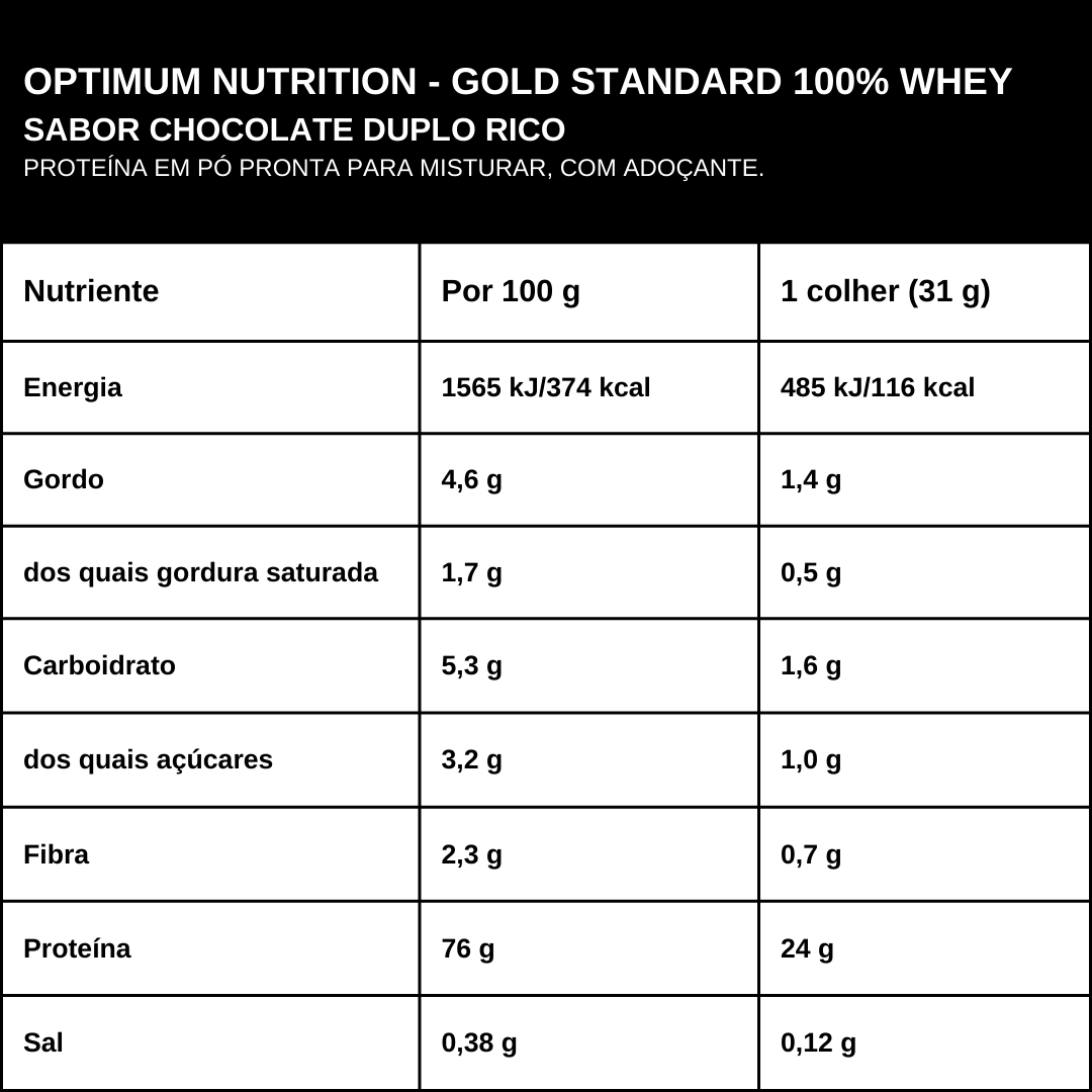 Whey Protein Gold Standard 100% Optimum Nutrition