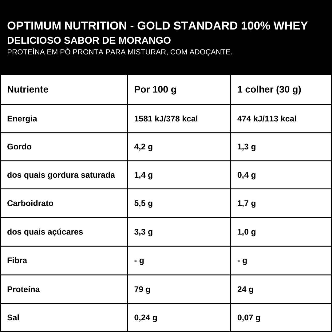 Whey Protein Gold Standard 100% Optimum Nutrition