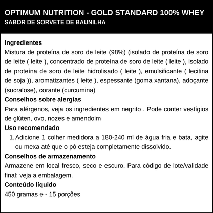 Whey Protein Gold Standard 100% Optimum Nutrition