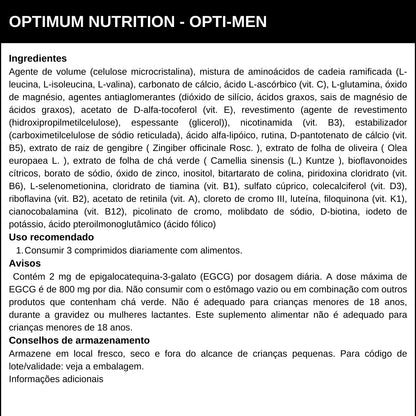 OPTI–MEN Multivitamínico Optimum Nutrition