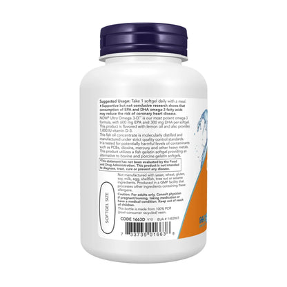 Ultra Omega-3-D (600 EPA / 300 DHA) - 90 Fish Softgels
