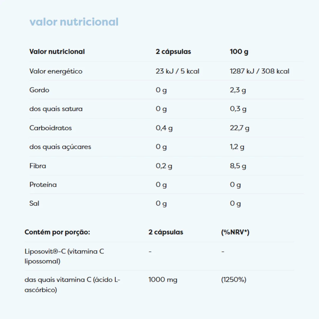 Vitamina C Lipossomal - 120 Cápsulas