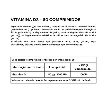 Vitamin D3 - 60 tablets