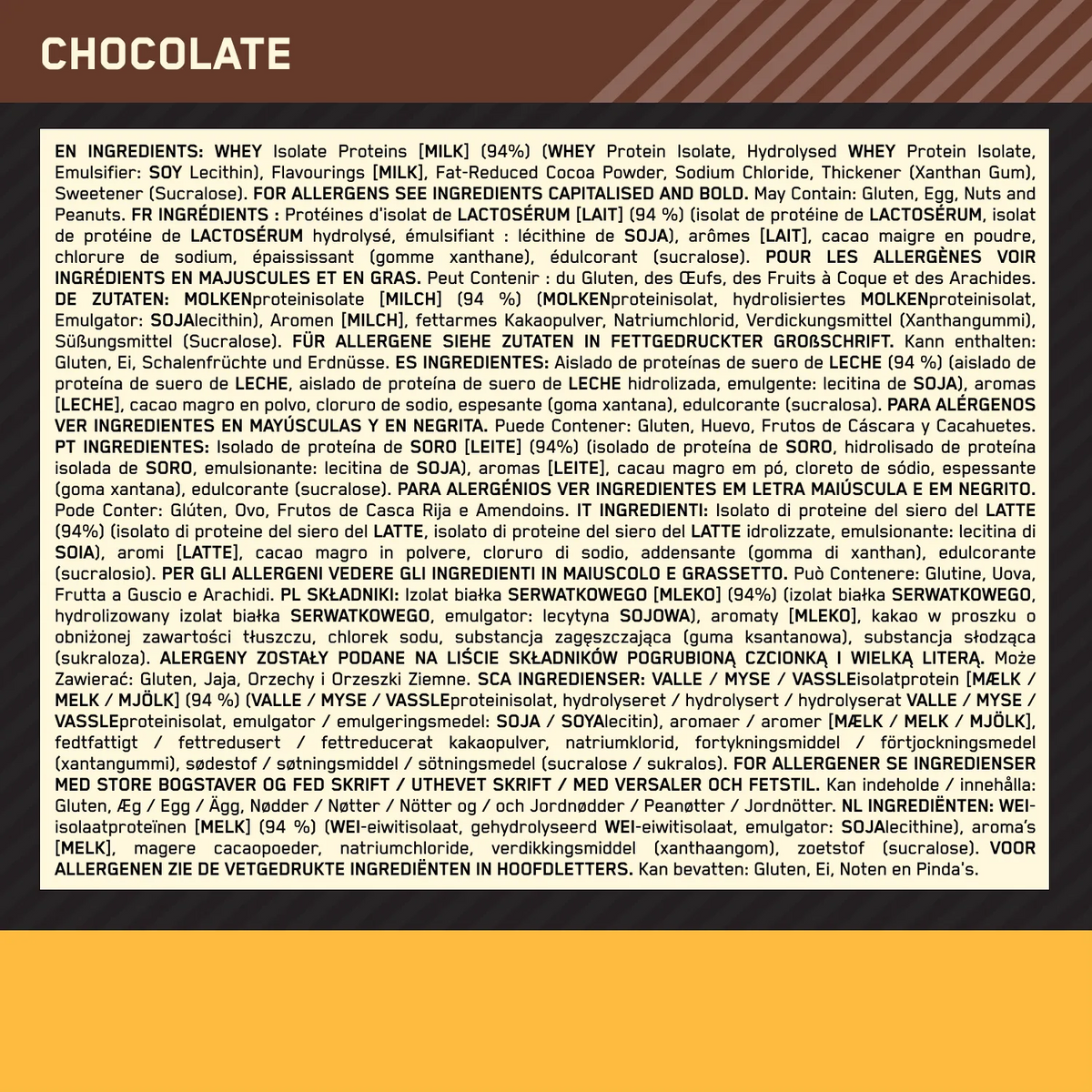 Gold Standard 100% Isolate Chocolate - 450g