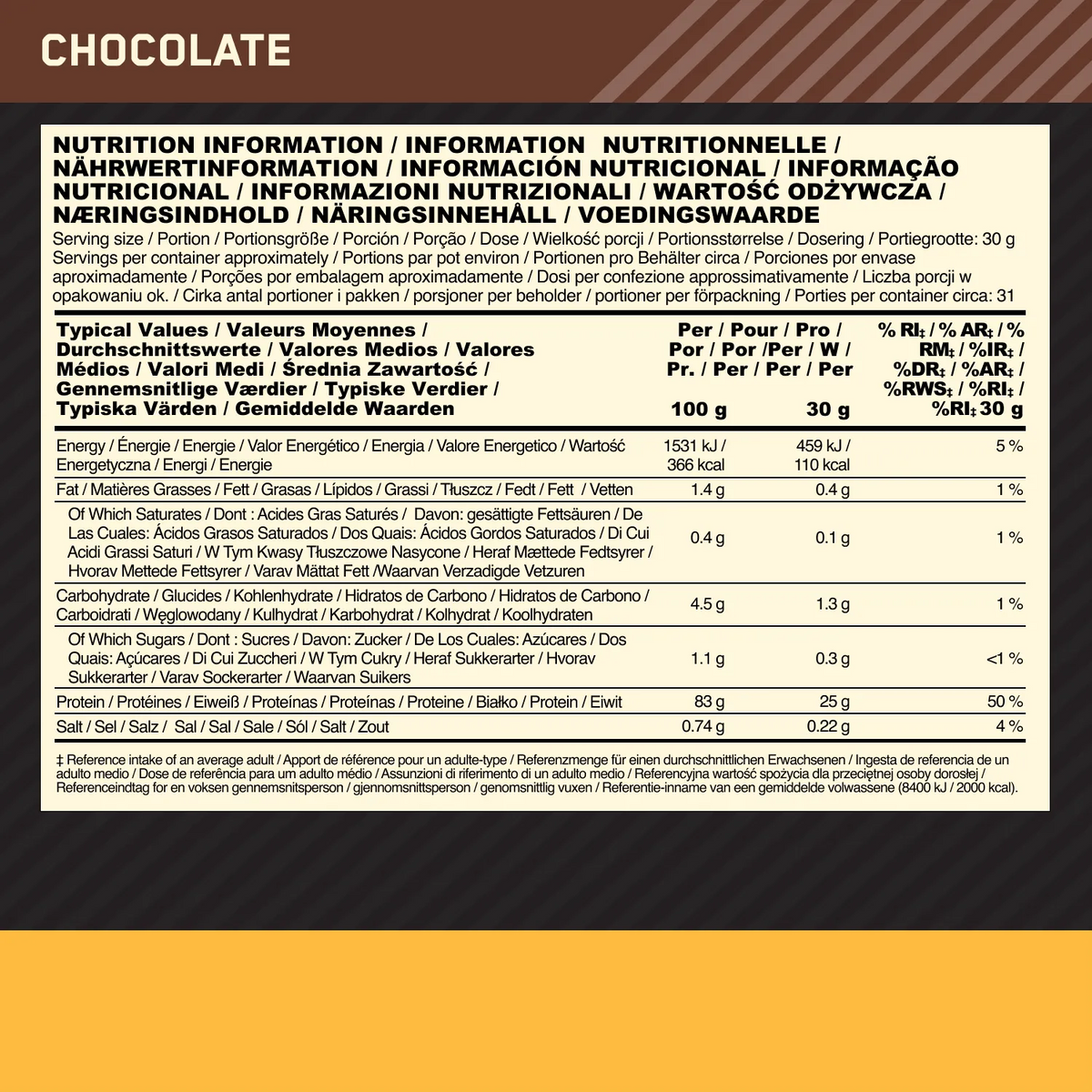 Gold Standard 100% Isolate Chocolate - 450g
